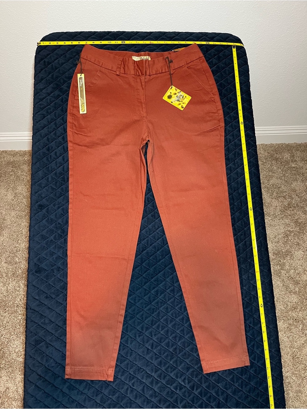 Hybrid & Company Men's Rust Orange Chinos